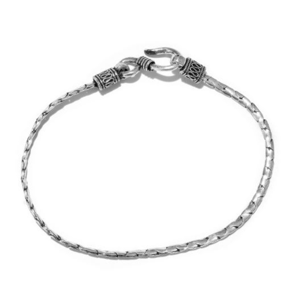 ArtisanCrafted Sterling Silver Serpentine Bracelet